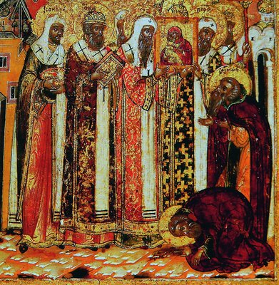 Видение св. Василия Блаженного Владимирской иконы