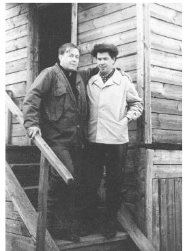 А.И. Солженицын и Б.А. Можаев. Солотча, 1963 г.
